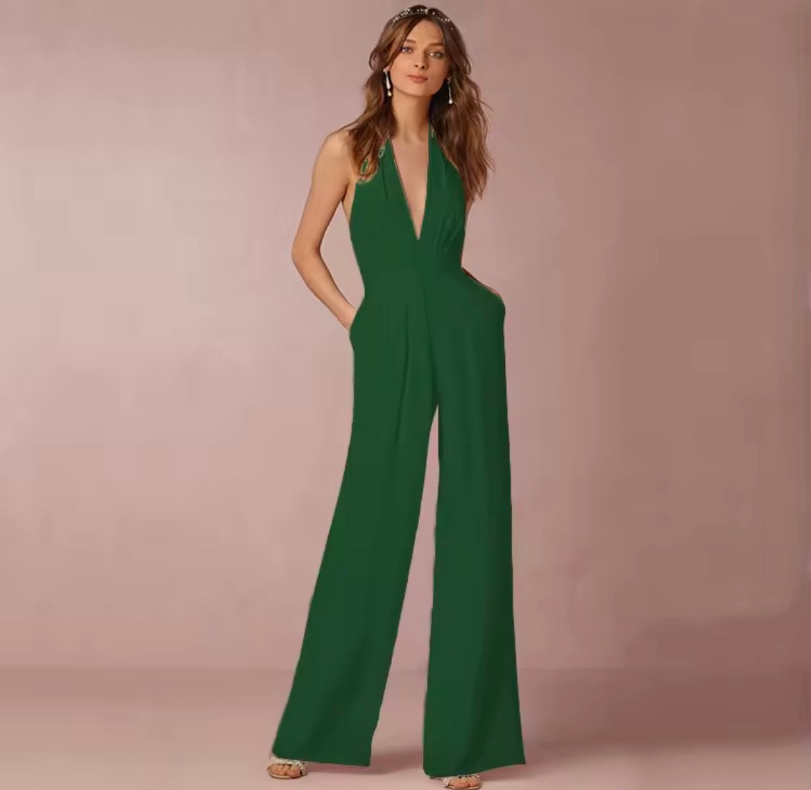 Combinaison femme – Col V profond et dos nu